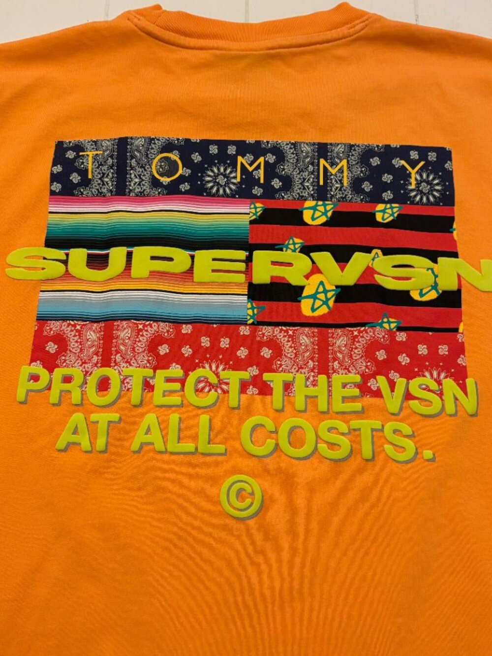 Tommy Jeans SuperVSN Orange Graphic Tee Large - Picture 6 of 11